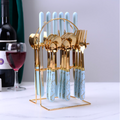 Ceramic Stainless Steel Marble Cutlery Sets Of 24 Pieces - Truly Yours