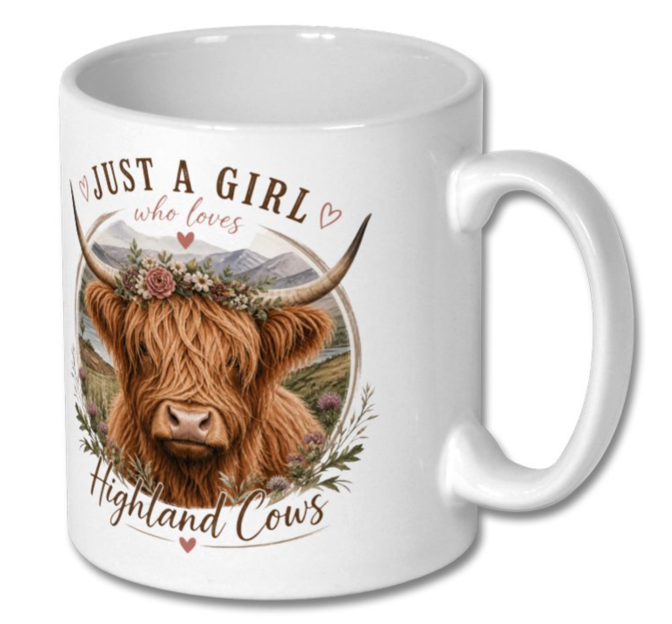 Farmhouse Highland Cow Mug – Cute Cow Lover Gift for Coffee & Tea Lovers