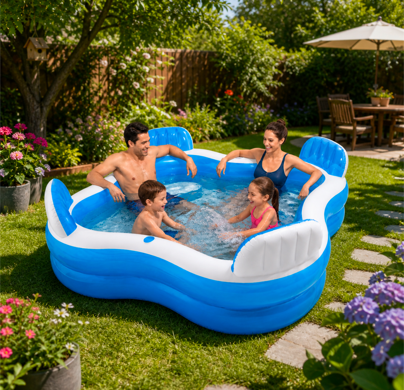Intex Inflatable Family Pool with Seats - Truly Yours