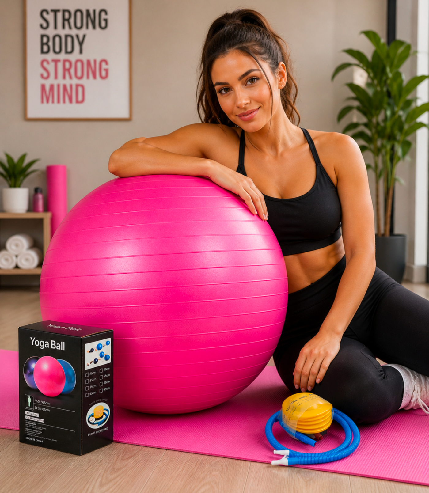 Anti-Burst Swiss Gym Ball with Pump - Truly Yours