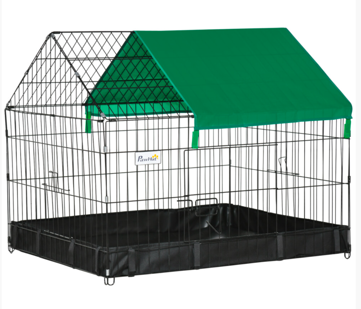 Pawhut Metal Small Animal Cage with Roof Cover & Removable Tray - Truly Yours