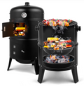 3 in 1 Temperature Display BBQ Grill Charcoal Smoker Barbecue - Truly Yours