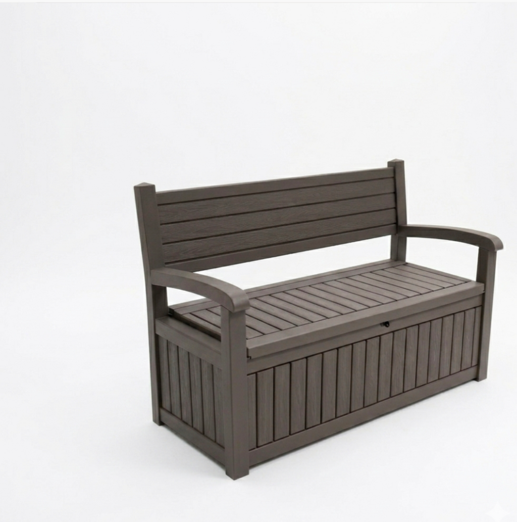 Alivio Outdoor Storage Bench Padlock Compatible 265L with Ample Storage Space (Grey) - Truly Yours