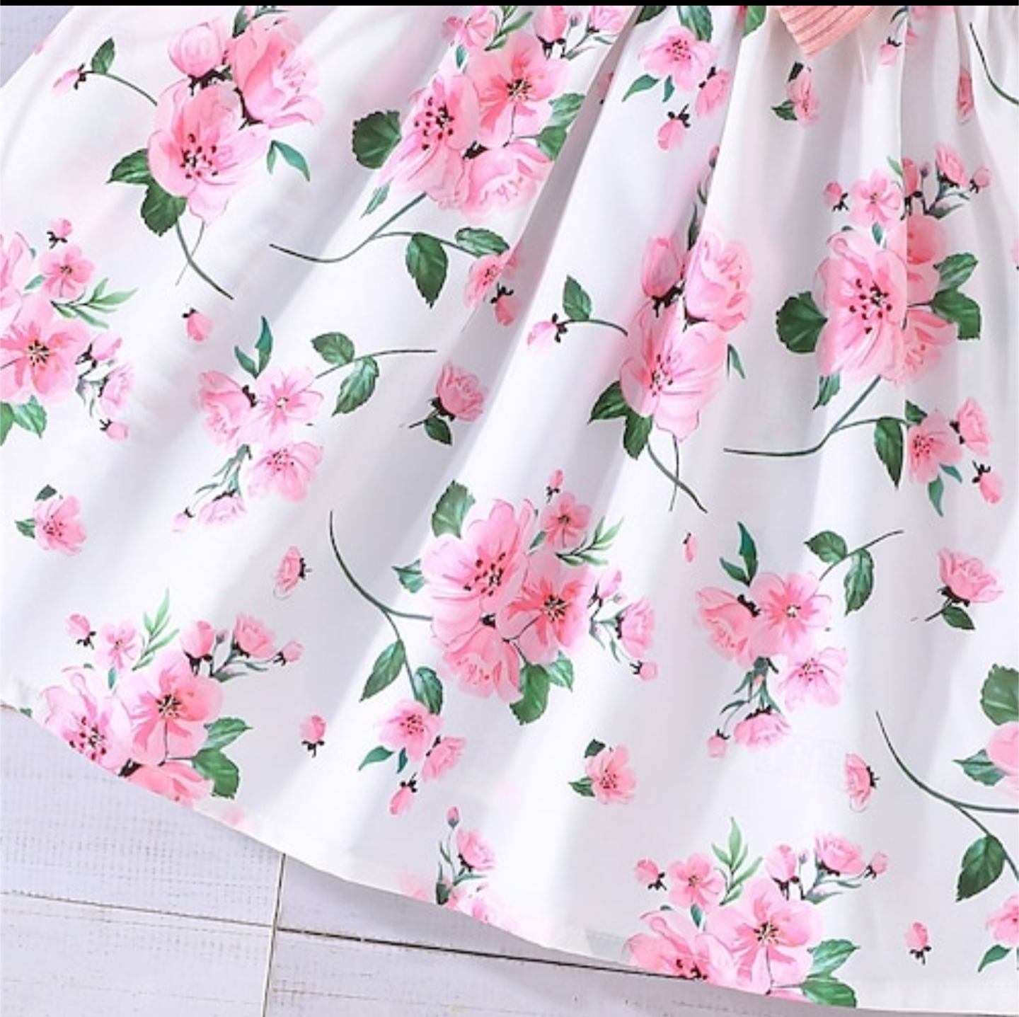 Girls Floral Bow Dress & Frill Cardigan 2 Piece Set - Truly Yours