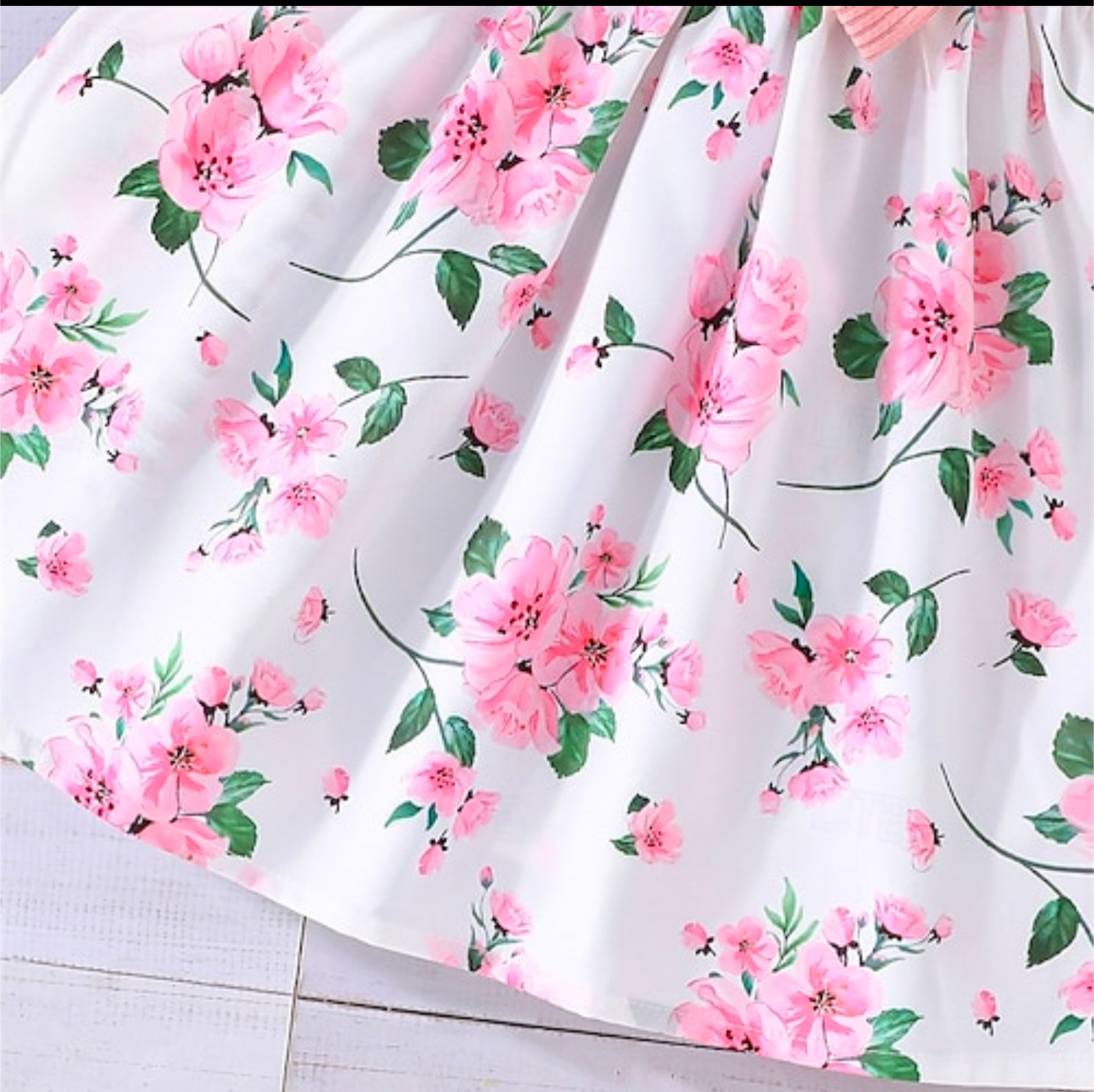 Girls Floral Bow Dress & Frill Cardigan 2 Piece Set - Truly Yours