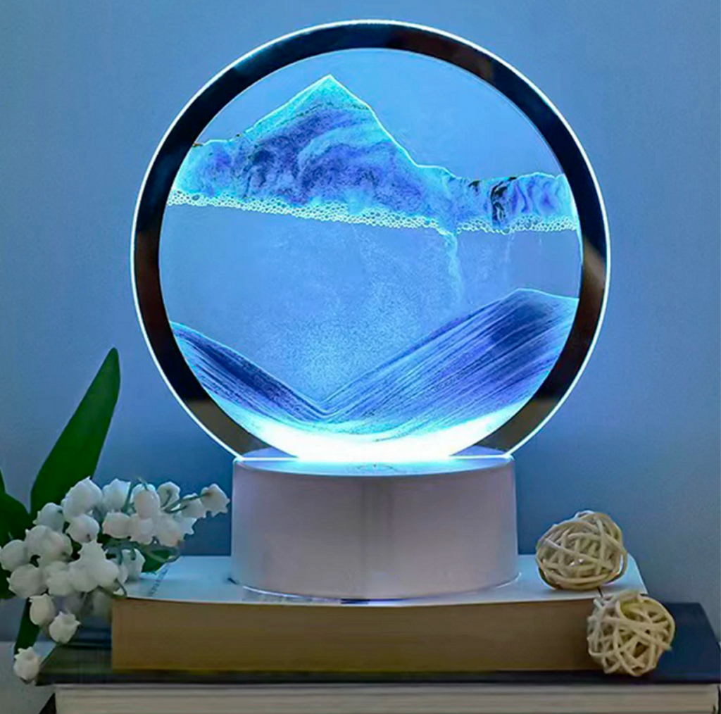 Moving Sand Art Picture Round Glass 3D Deep Sea Sandscape - Truly Yours