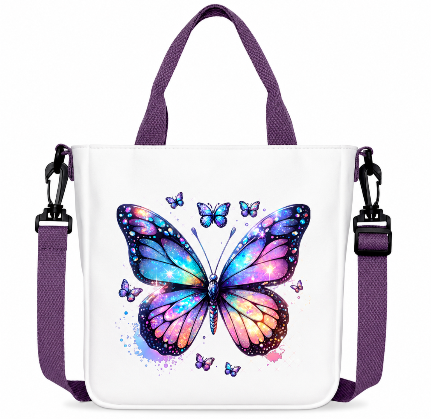 🦋 Vintage Butterfly Canvas Shoulder Bag – Floral Crossbody Tote Handbag with Zip Closure ✨ - Truly Yours