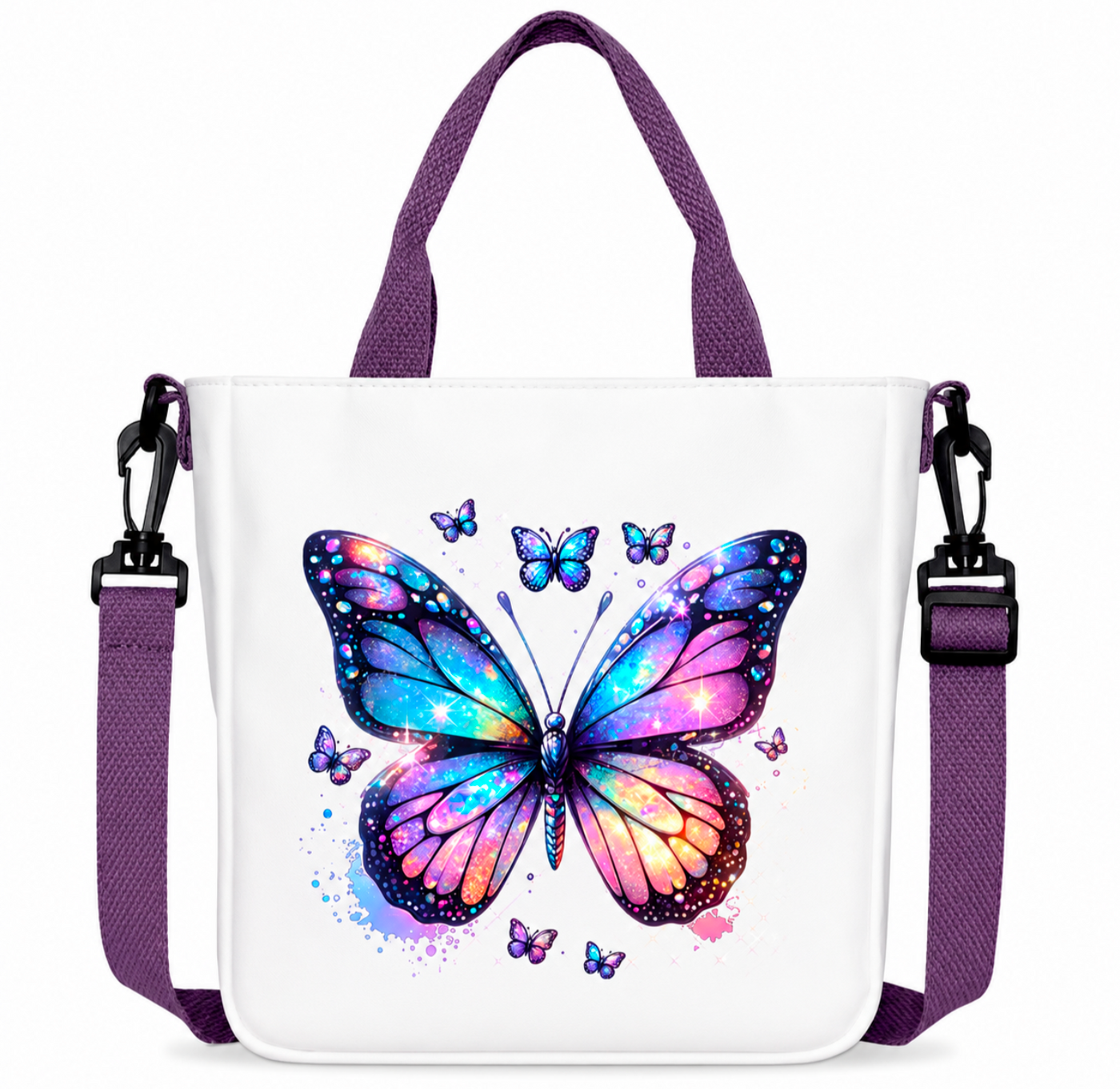 🦋 Vintage Butterfly Canvas Shoulder Bag – Floral Crossbody Tote Handbag with Zip Closure ✨ - Truly Yours