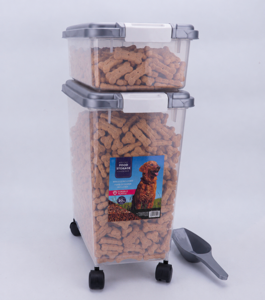 3 Piece Pet Food Storage Containers Plastic Airtight for Pets Dog Birds Animals - Truly Yours
