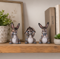 Three Wise Donkeys 11cm - Truly Yours