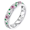 Floral CZ Sterling Silver Ring - Truly Yours