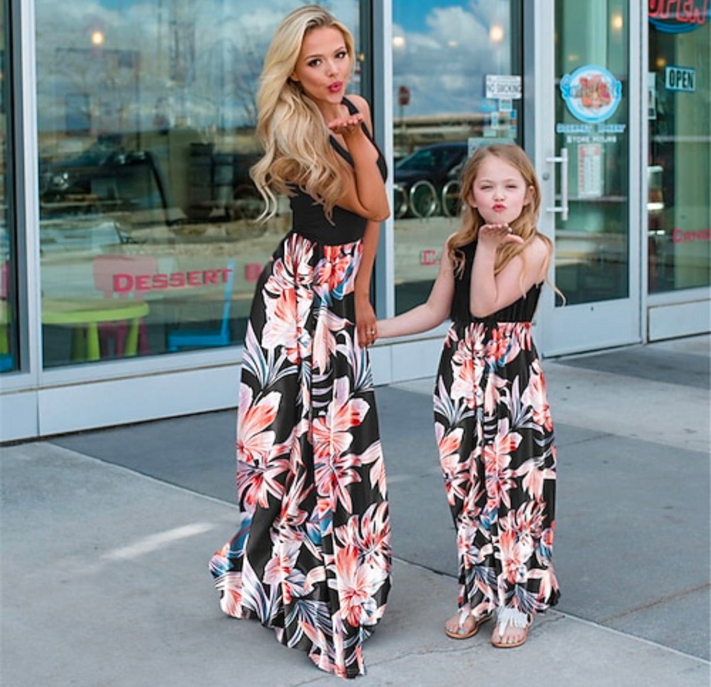 Mummy & Me Tropical Floral Matching Maxi Dress Set - Truly Yours