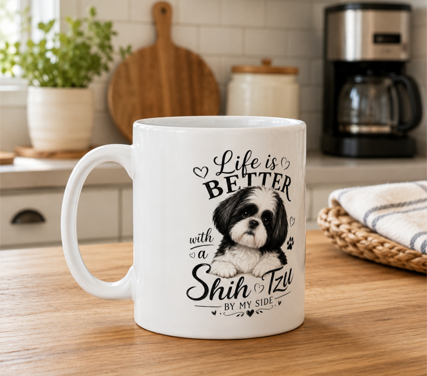 Life Is Better With a Shih Tzu by My Side Ceramic Mug