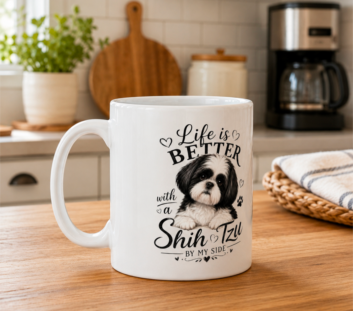Life Is Better With a Shih Tzu by My Side Ceramic Mug - Truly Yours