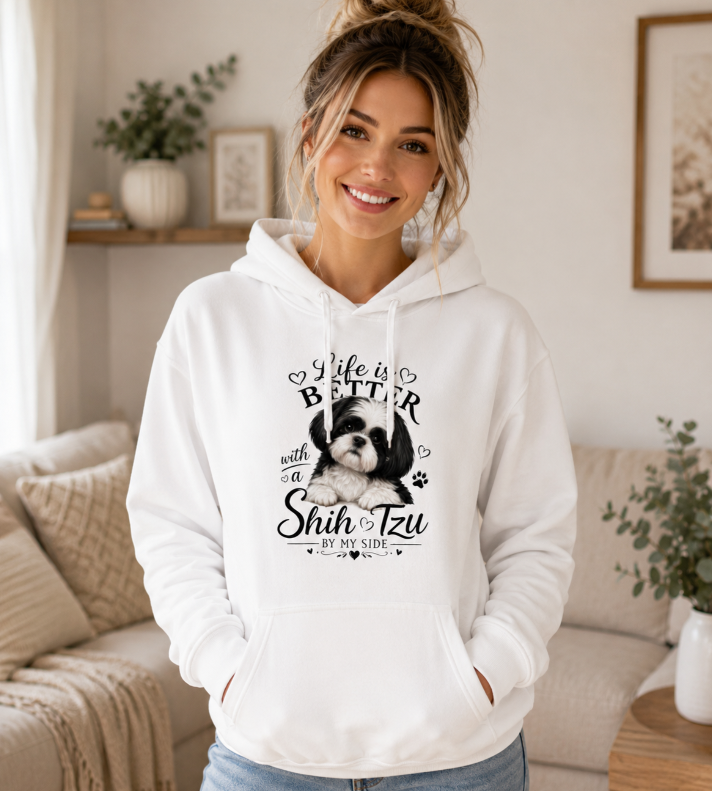 Unisex “Life Is Better With a Shih Tzu” Hoodie