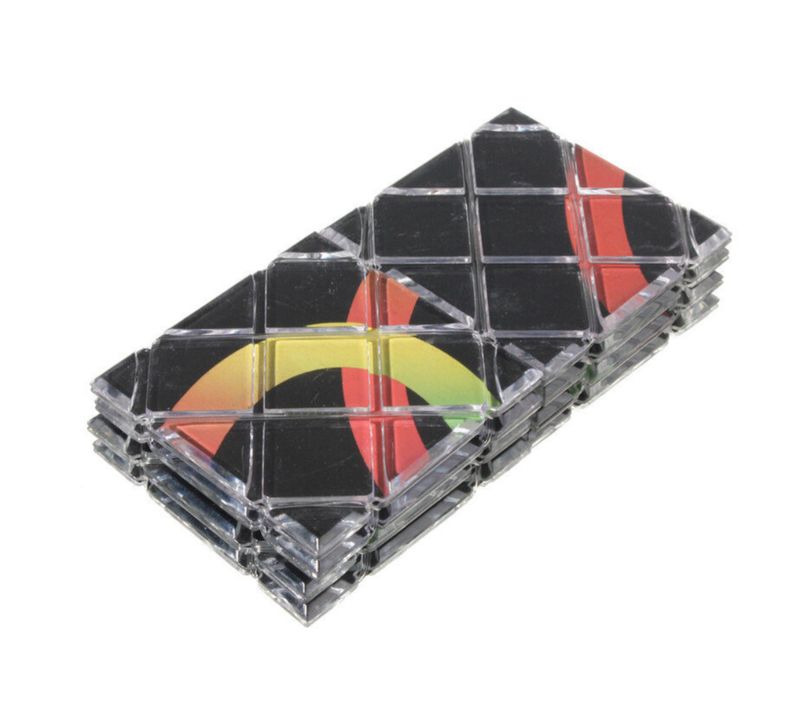 LingAo 8 Panel 3 Ring Black Magic Folding Puzzle Cube. - Truly Yours
