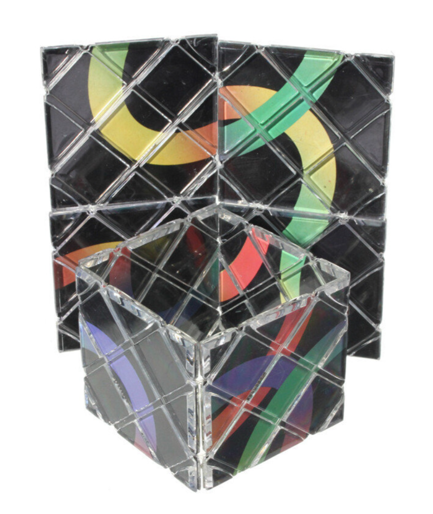 LingAo 8 Panel 3 Ring Black Magic Folding Puzzle Cube. - Truly Yours