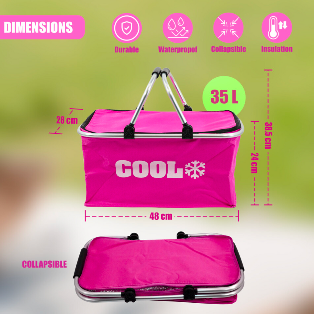 GEEZY 35L Folding Insulated Cooler Basket - Truly Yours