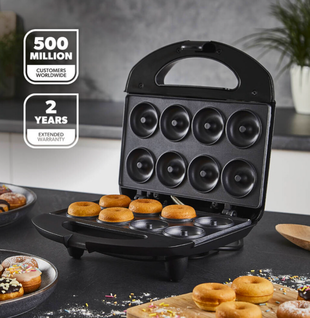 Geepas 750W Doughnut Maker Machine, 8 Hole Donut Maker Non-Stick - Truly Yours
