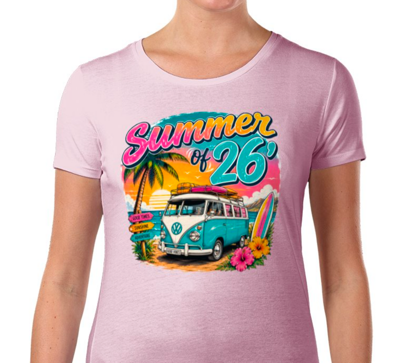 Summer of 26’ Campervan Graphic T-Shirt - 4 Colours - Truly Yours