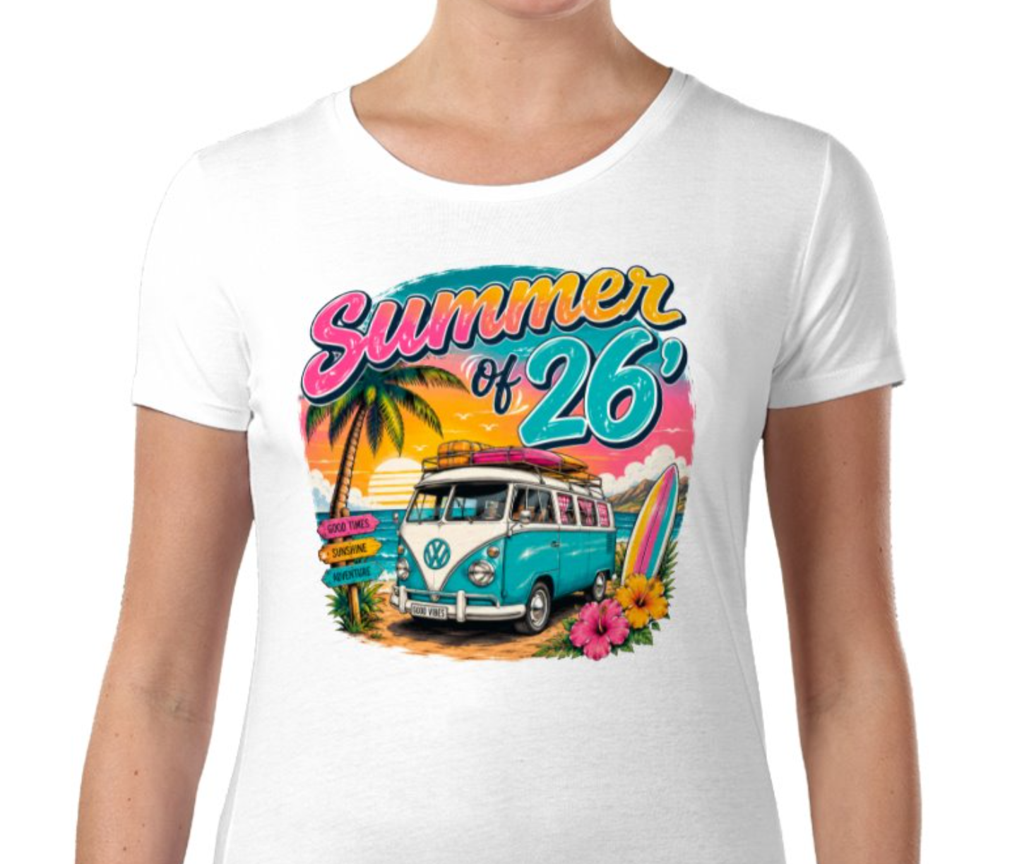 Summer of 26’ Campervan Graphic T-Shirt - 4 Colours - Truly Yours