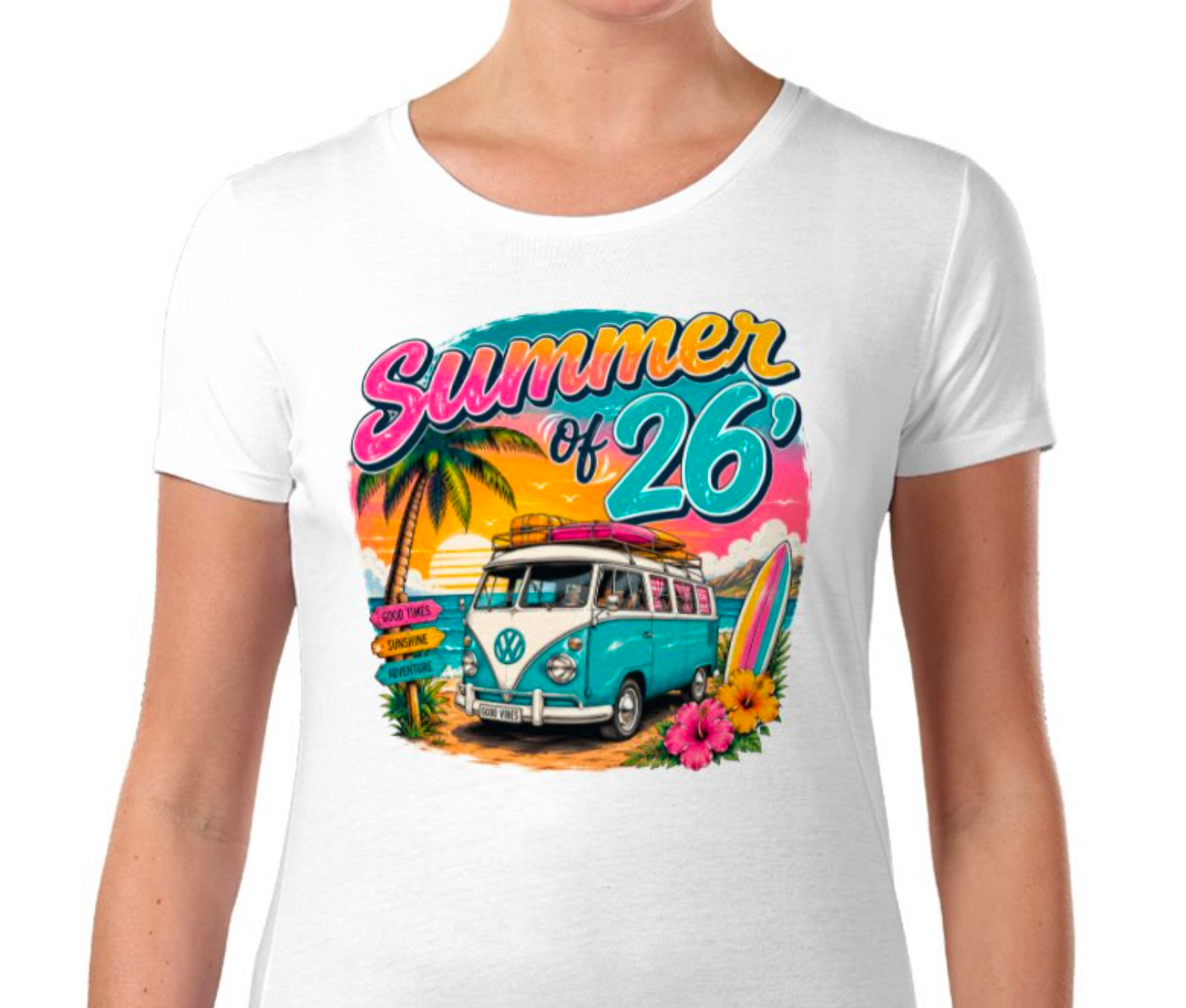 Summer of 26’ Campervan Graphic T-Shirt - 4 Colours - Truly Yours