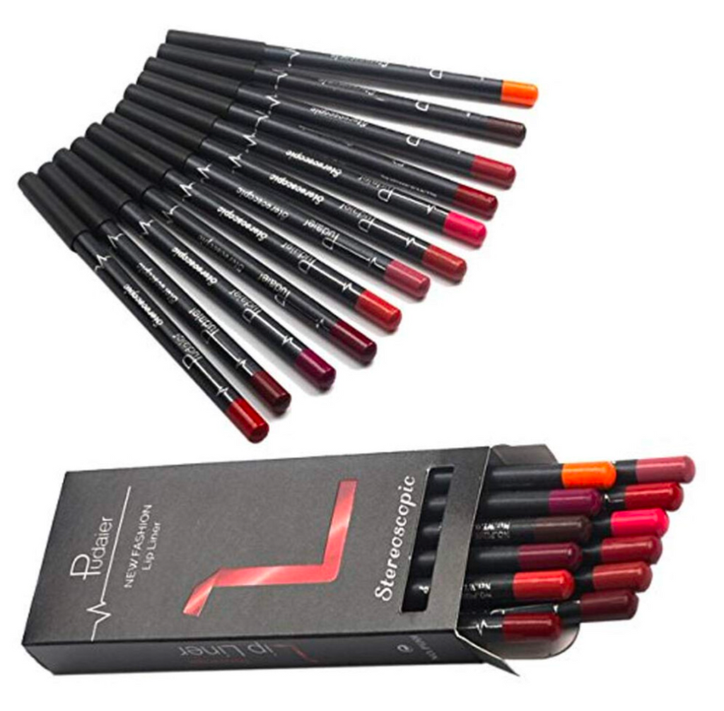 12 Piece Matte Waterproof Lip Liner Pencil Set – Long Lasting Velvet Finish Lip Contour Collection - Truly Yours