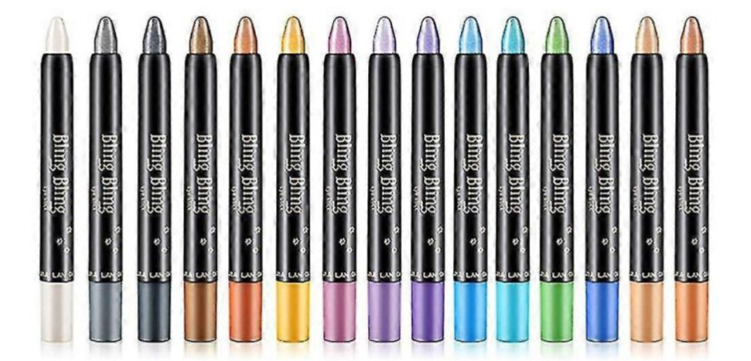 15 Color Glitter Eyeshadow Stick Set