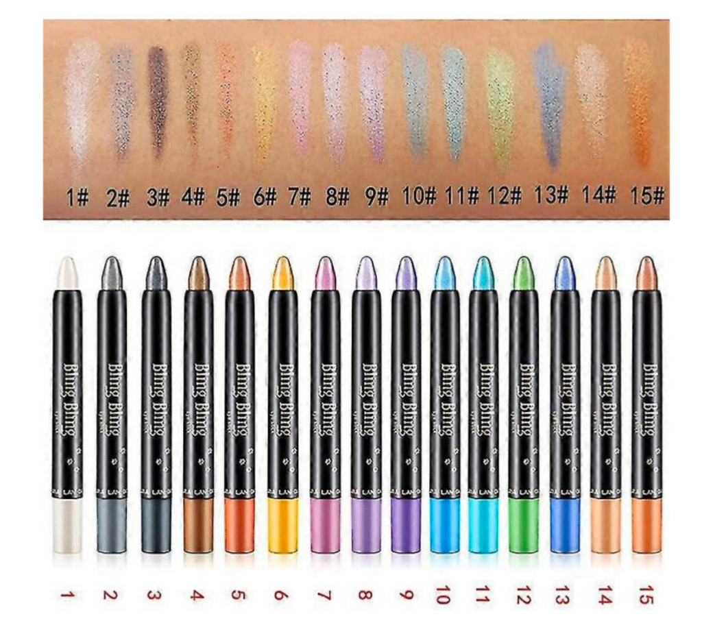 15 Color Glitter Eyeshadow Stick Set - Truly Yours
