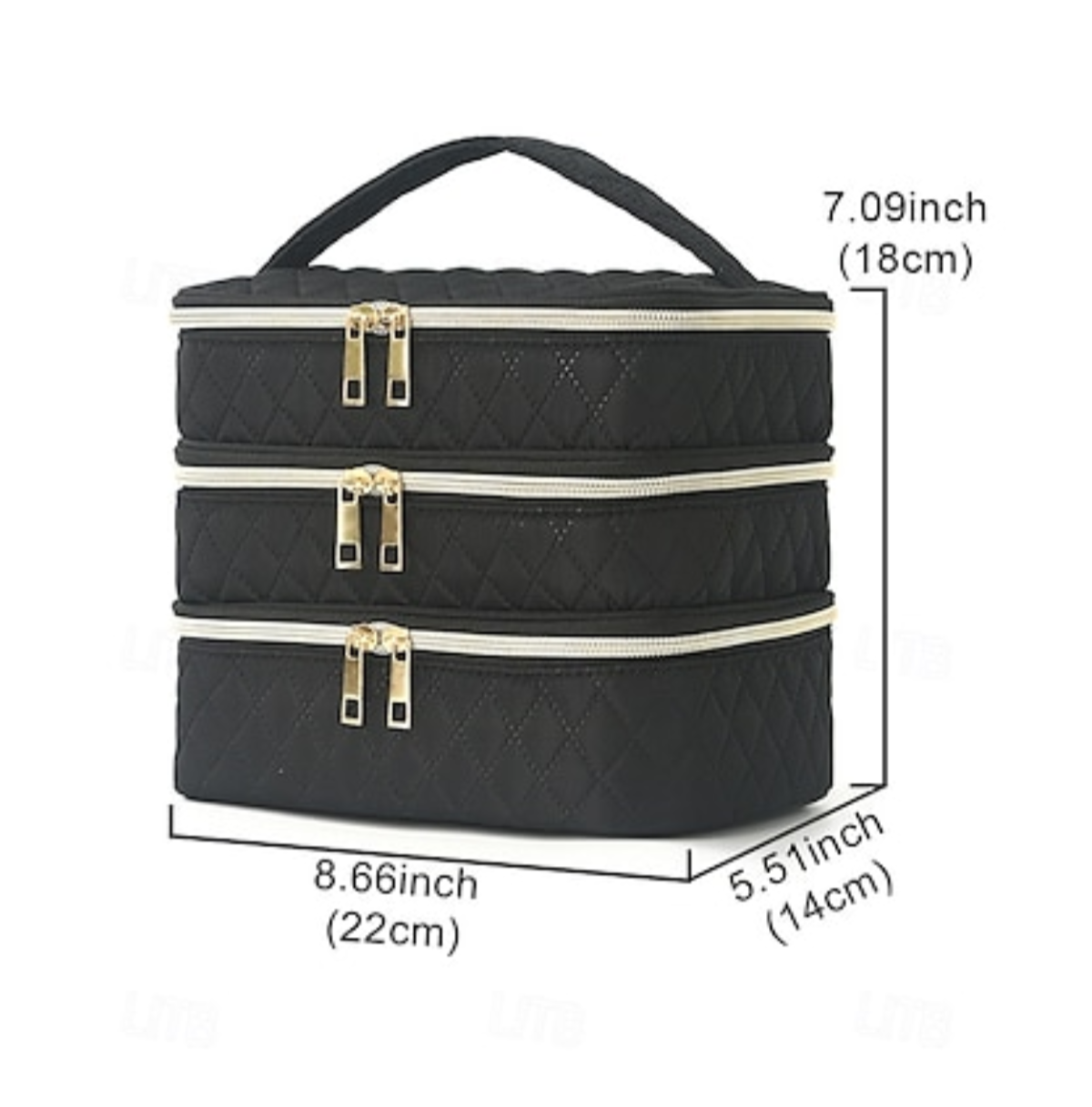 Luxury Quilted Makeup & Travel Organiser Bags– Multi-Compartment Cosmetic Storage Case - Truly Yours