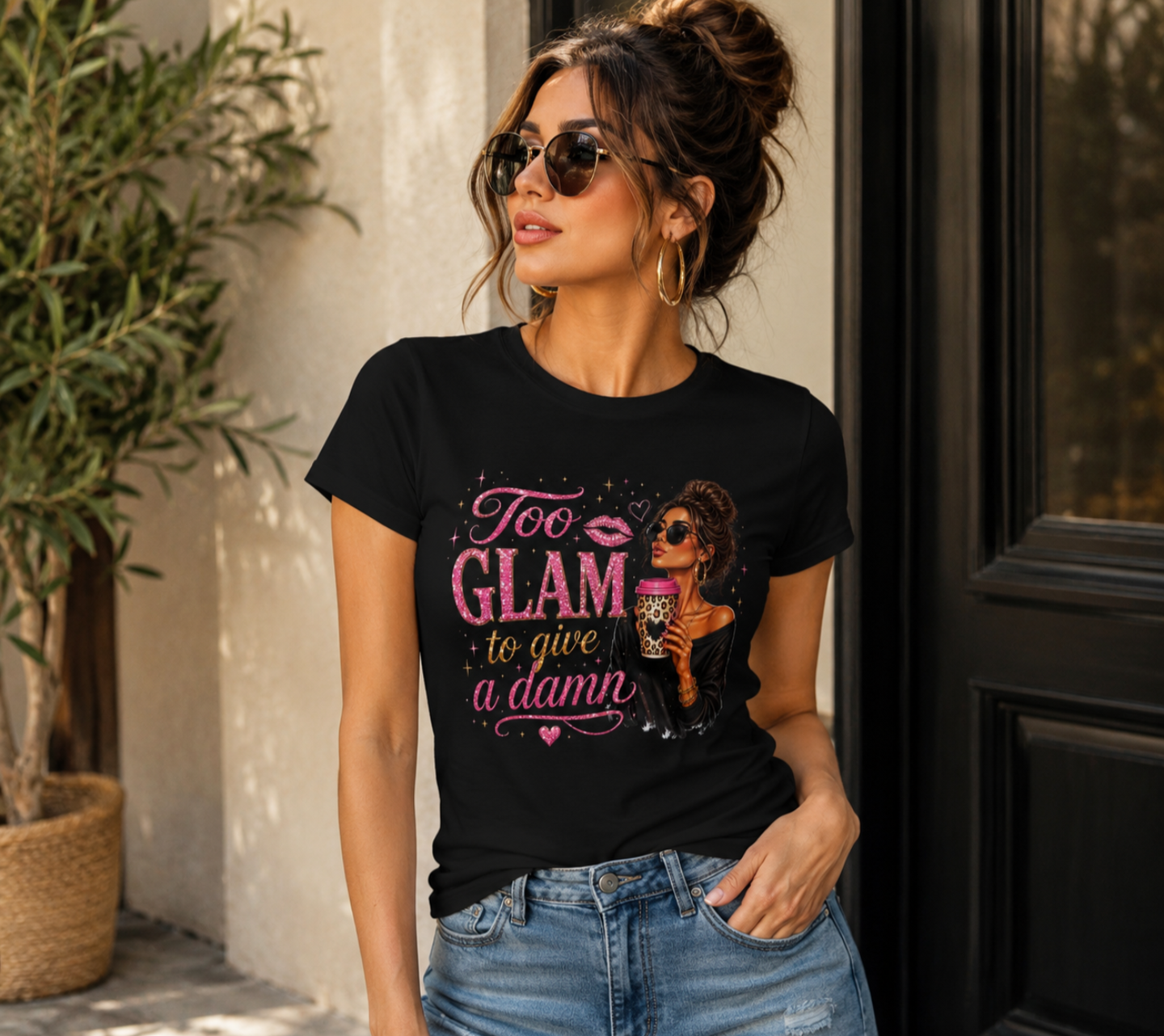 Too Glam to Give a Damn – Women’s Graphic T-Shirt