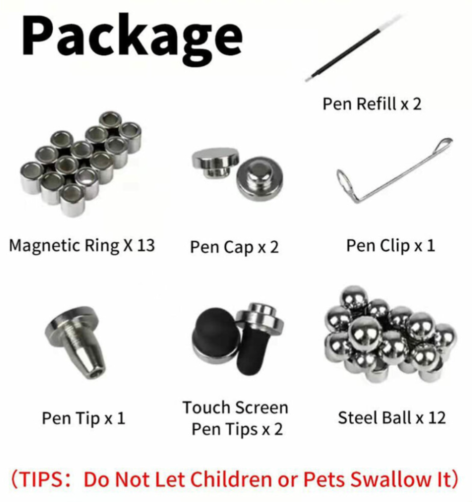 Magnetic Fidget Pen Toy – Decompression Stress Relief Pen & Puzzle Desk Gadget - Truly Yours
