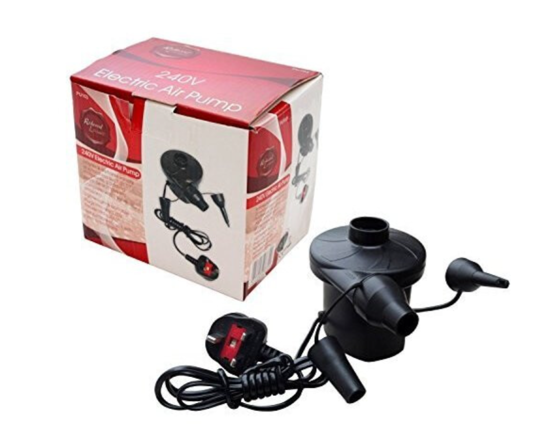 240V Lightweight Electric Air Pump – Portable Mains Powered Inflator for Air Beds, Camping & Inflatable Toys