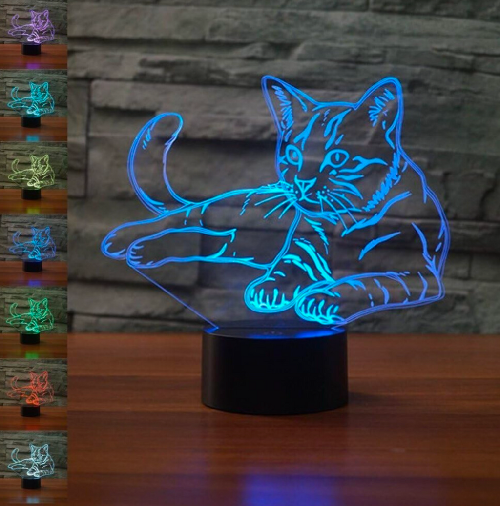 3D LED Cat Night Light - Truly Yours