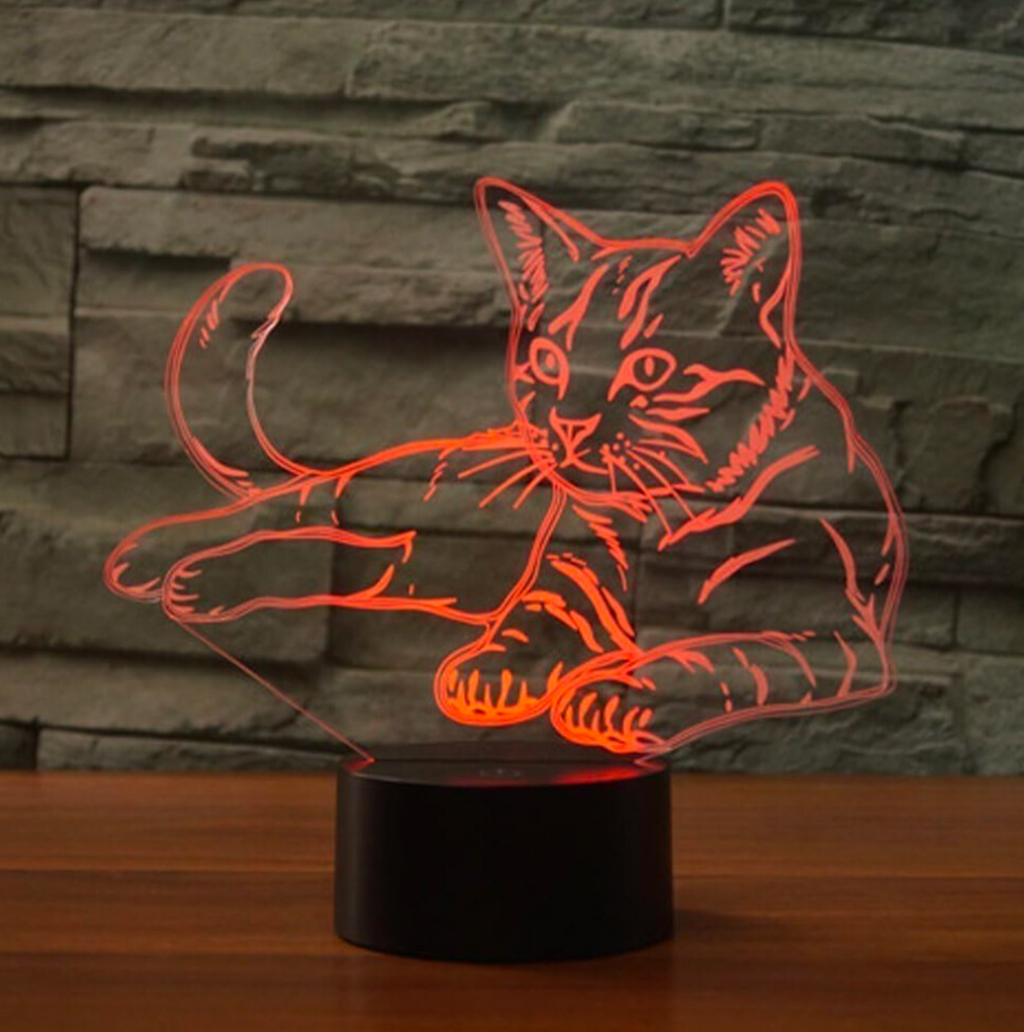 3D LED Cat Night Light - Truly Yours