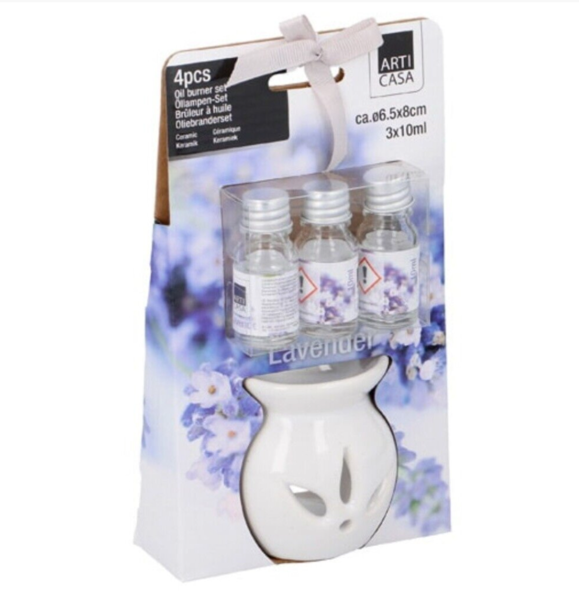 Ceramic Oil Burner Gift Set - Vanilla,Jasmine or Lavender - Truly Yours