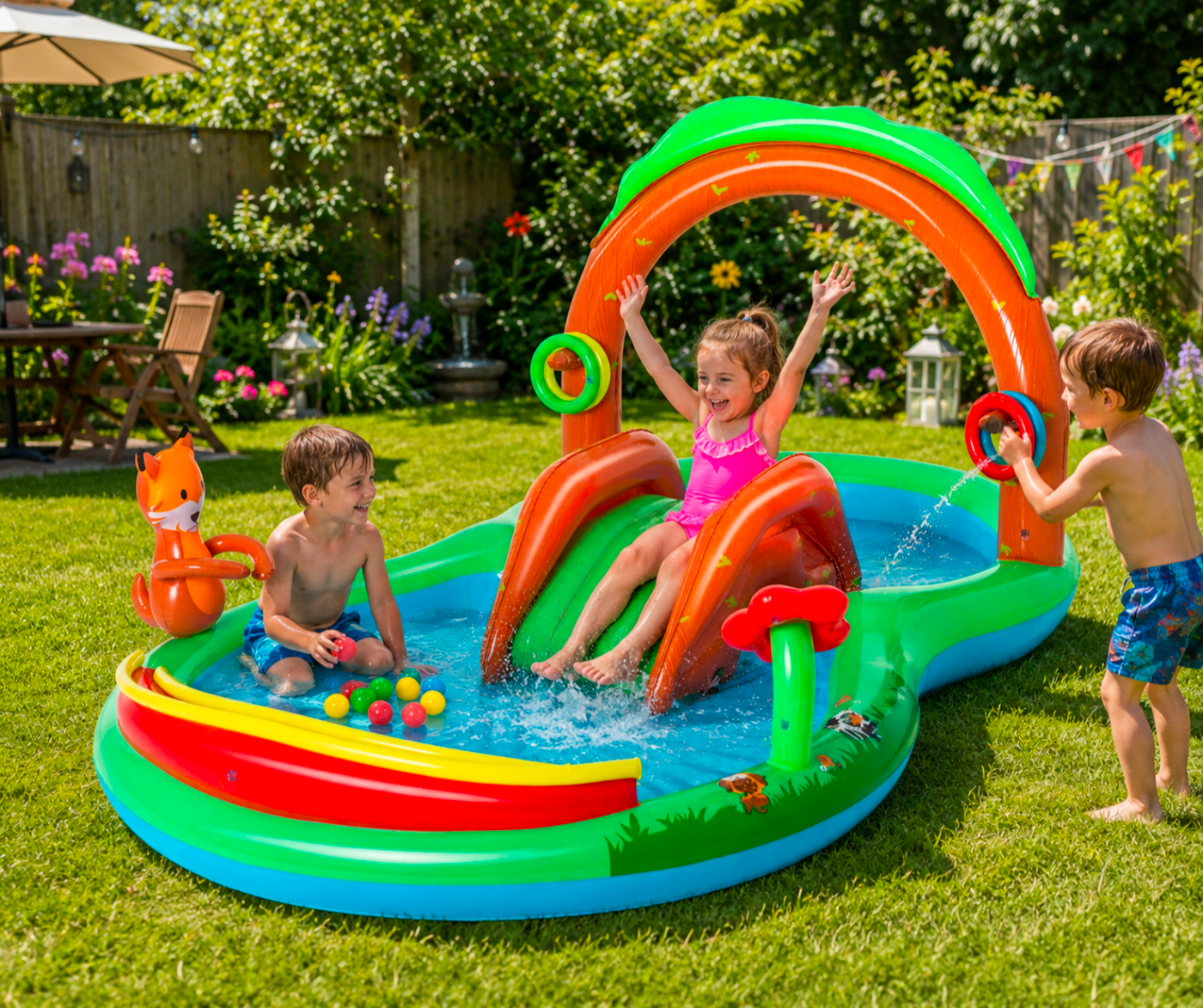 Bestway Friendly Woods Play Centre Paddling Pool - Truly Yours