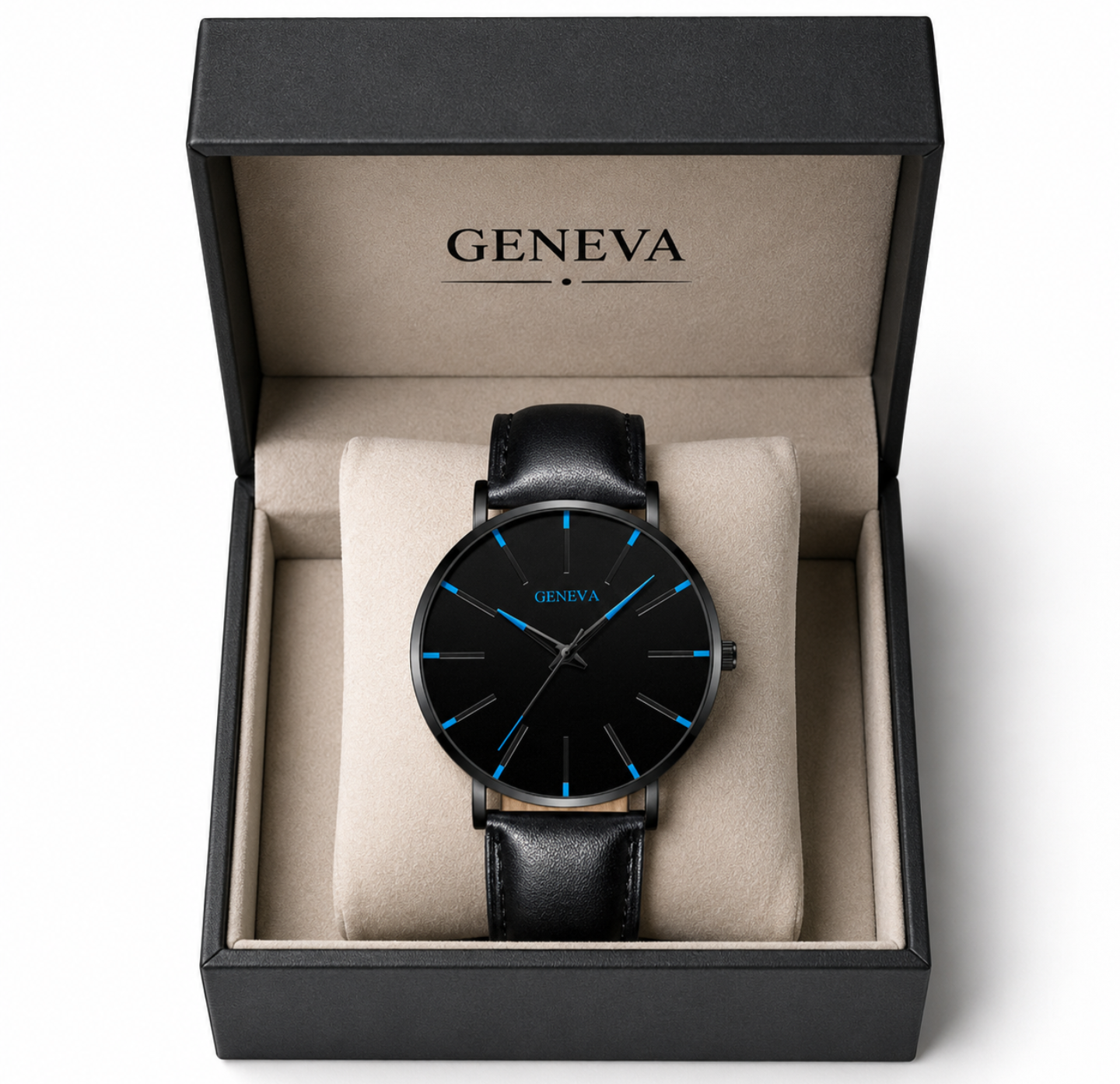 Geneva Midnight Blue Accent Watch