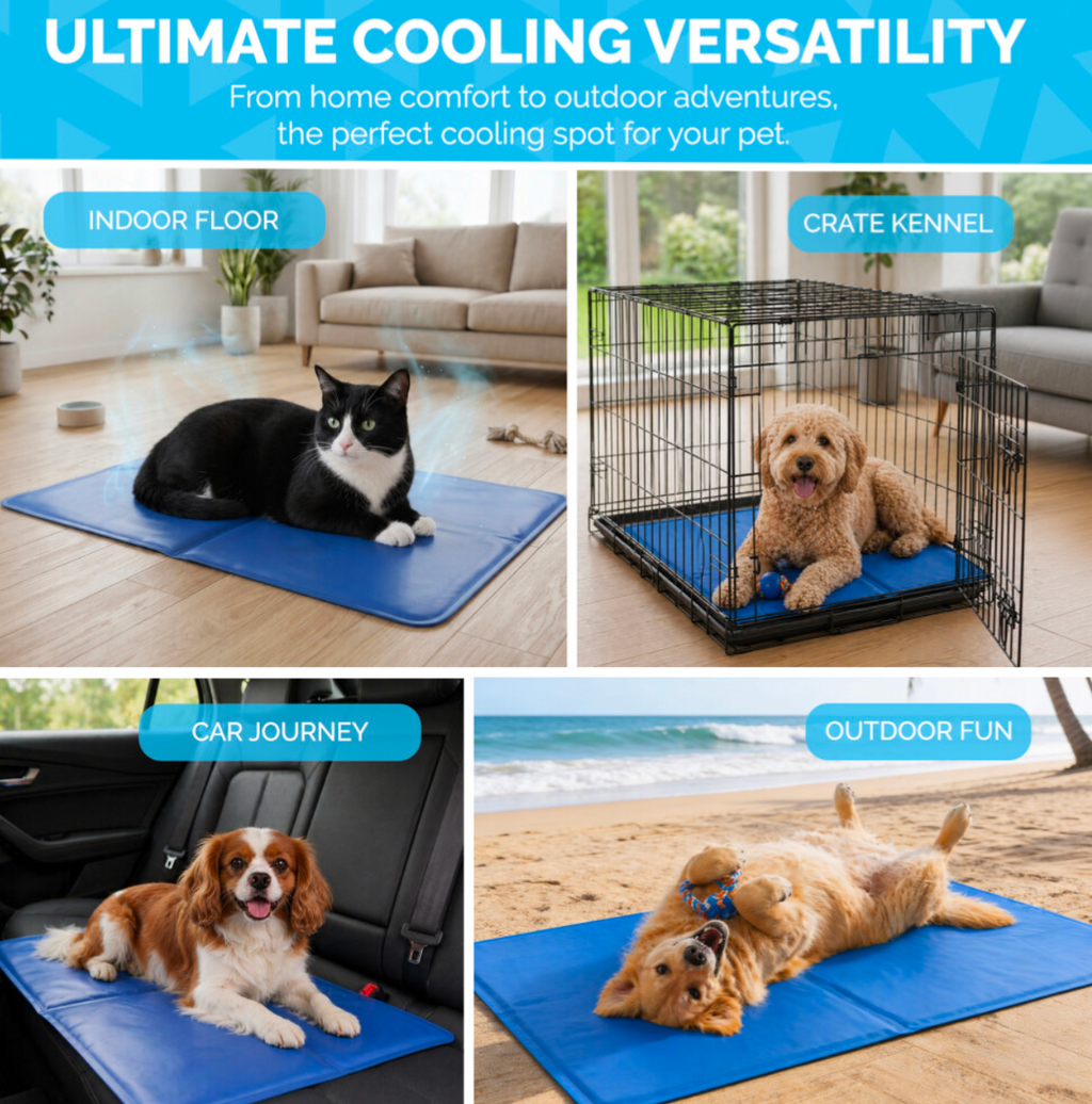 FurDreams Pet Self Cooling Mats 44x64, Prevent Overheating, Small, Plain - Truly Yours