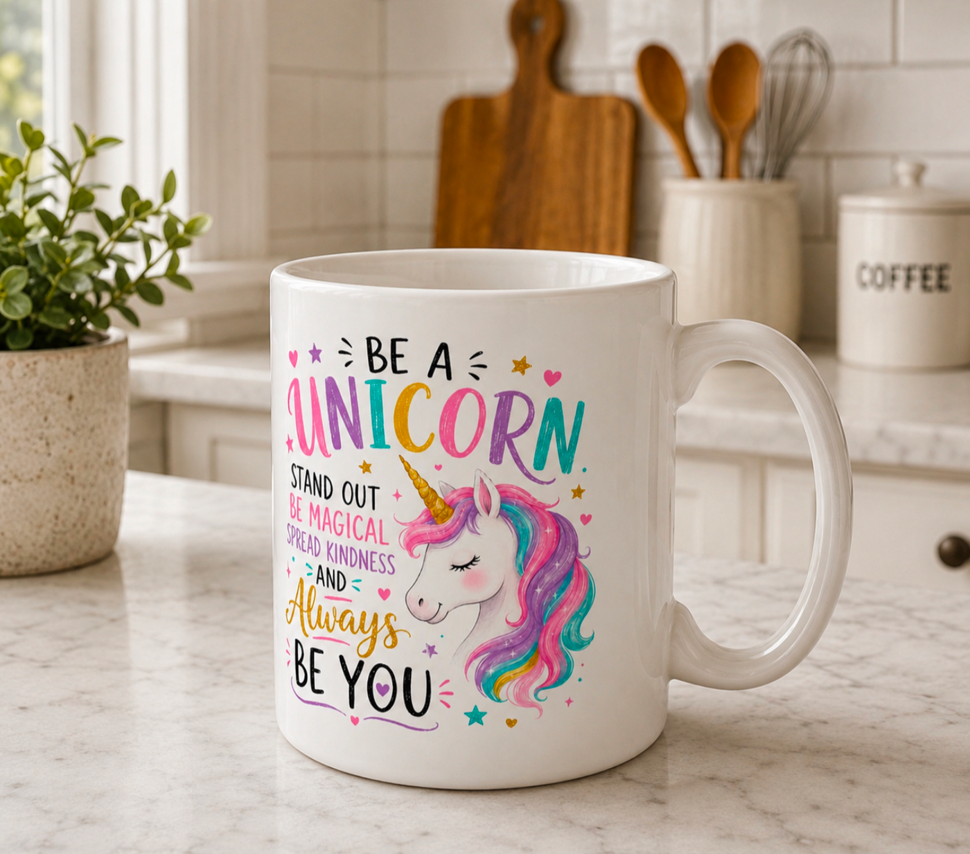 Be a Unicorn – Magical Inspirational Ceramic Mug - Truly Yours