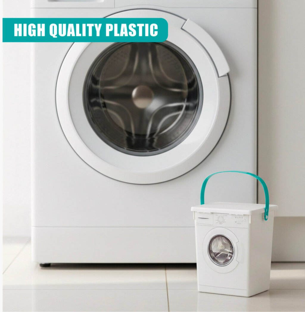 GEEZY Washing Machine Storage Box 5L – Laundry Powder & Pod Container with Lid