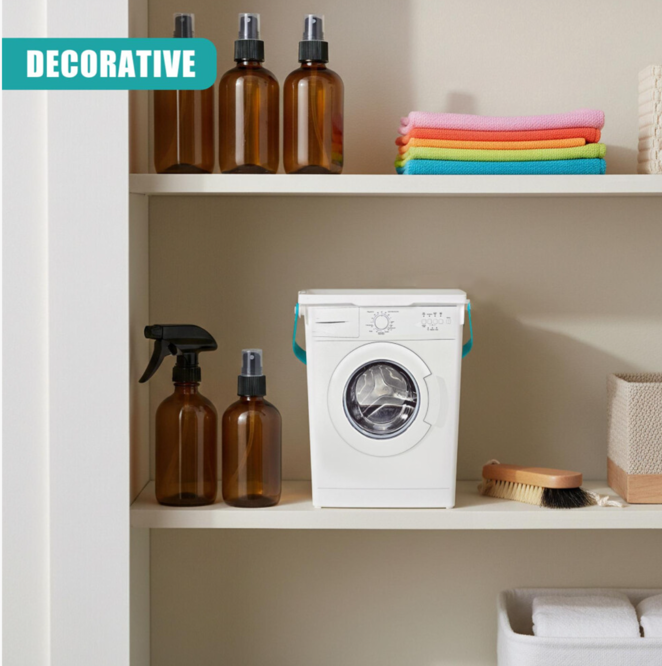 GEEZY Washing Machine Storage Box 5L – Laundry Powder & Pod Container with Lid