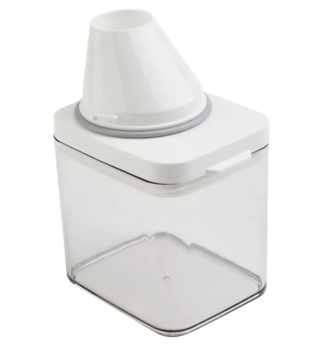 Airtight Laundry Detergent Dispenser with Measuring Cup