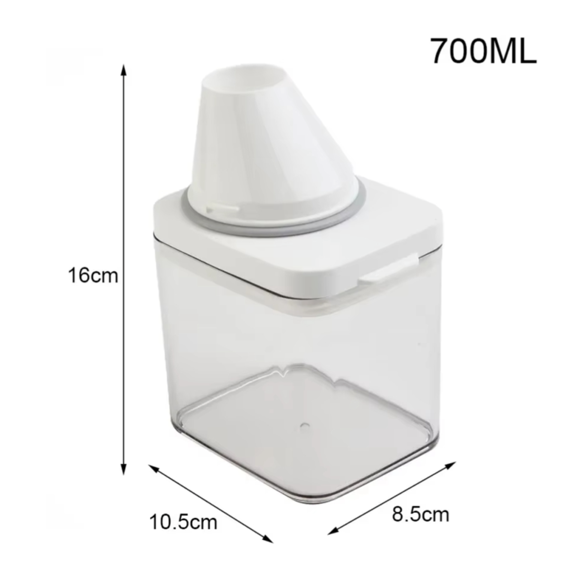 Airtight Laundry Detergent Dispenser with Measuring Cup