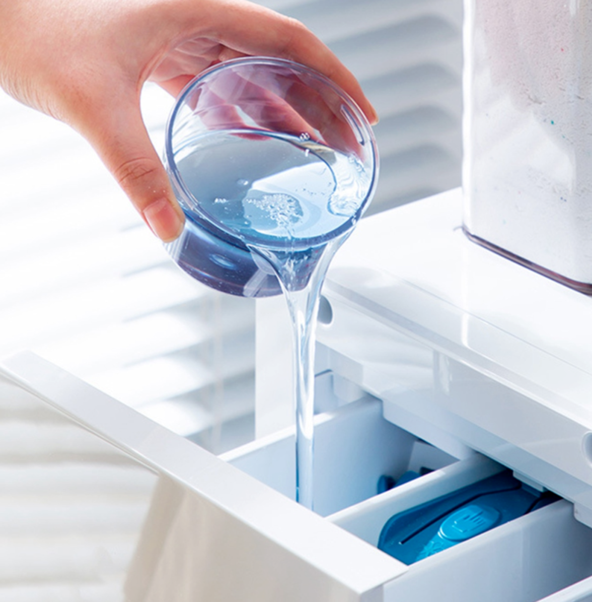 Airtight Laundry Detergent Dispenser with Measuring Cup