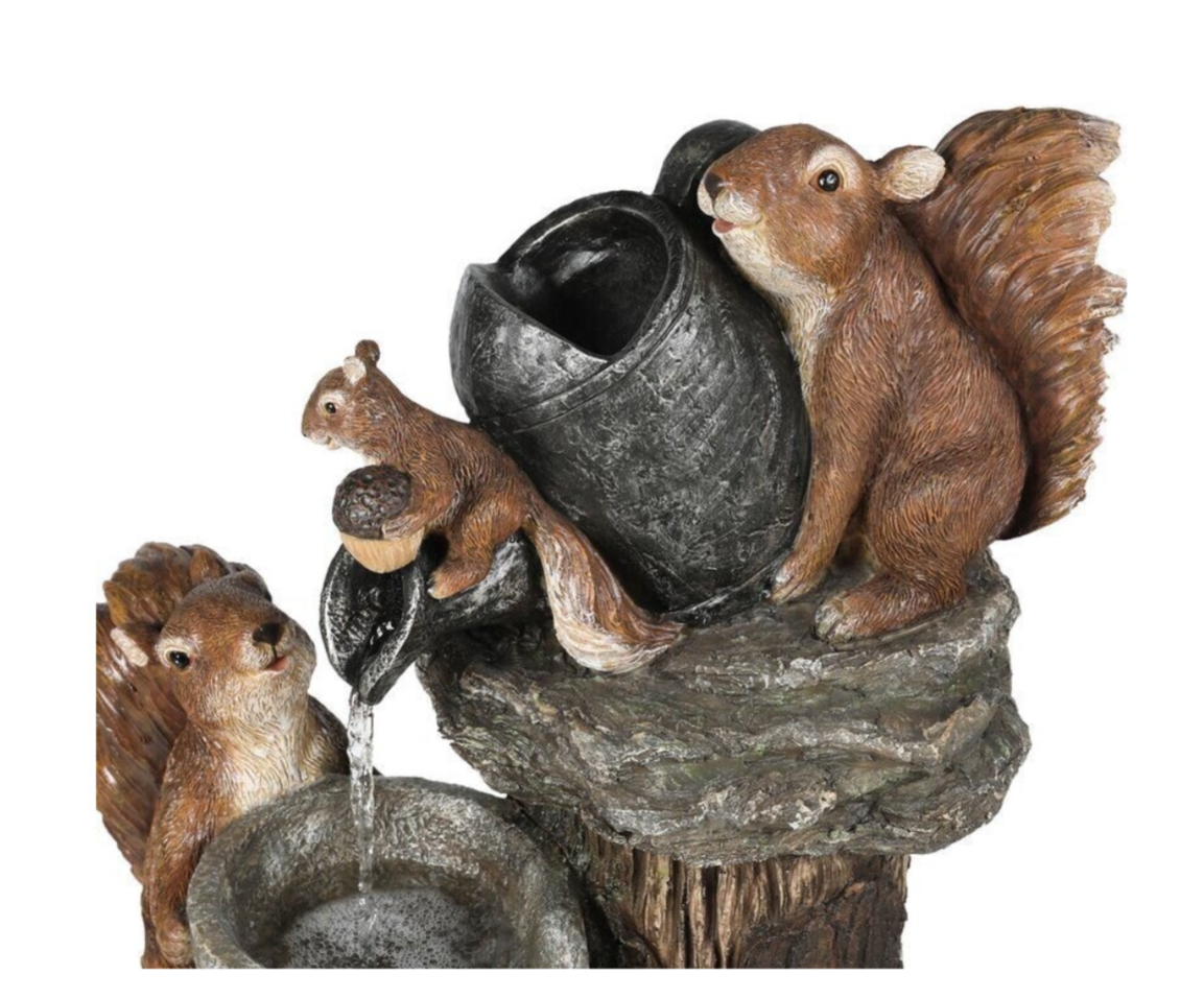 Mini Animal Family Solar Powered Water Fountain