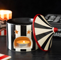 Black Striped Circus Tent Oil Burner