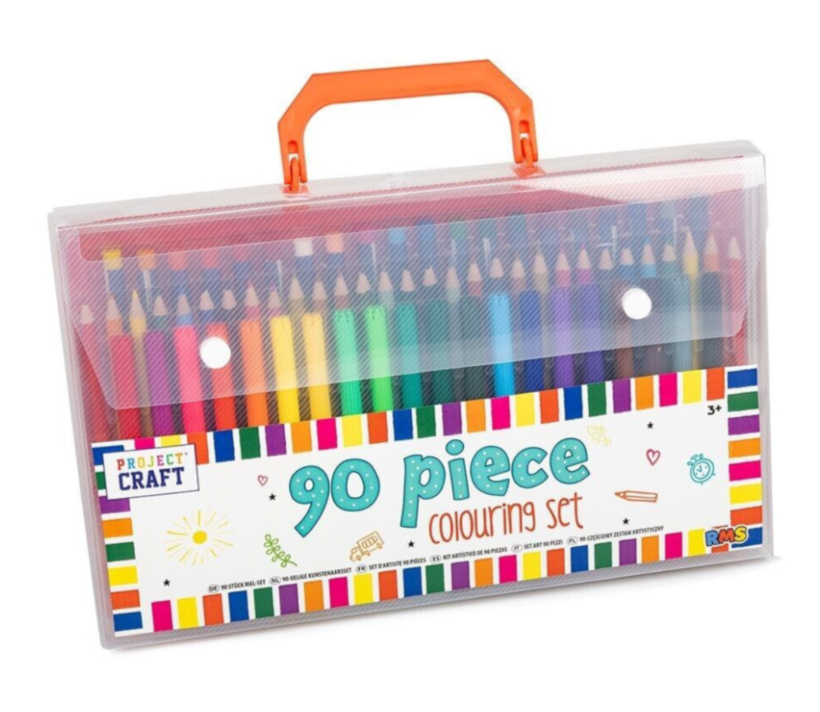 90-Piece Children's Colouring & Art Set