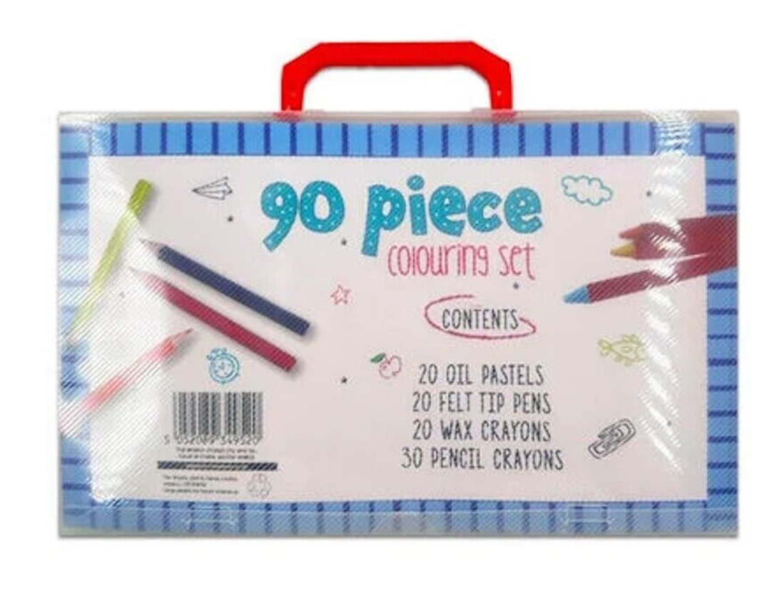 90-Piece Children's Colouring & Art Set