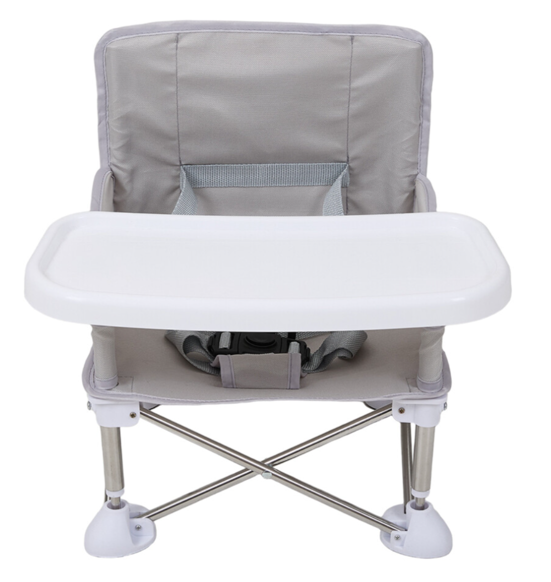 Portable and Foldable Baby Highchair with Tray, Grey
